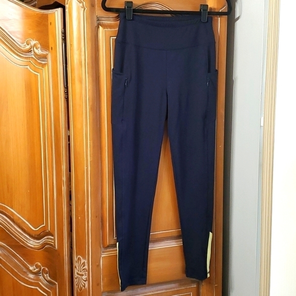 TALBOTS legings, very good condition and quality.  SIZE small petite. NAVY‎ BLUE - Picture 1 of 10